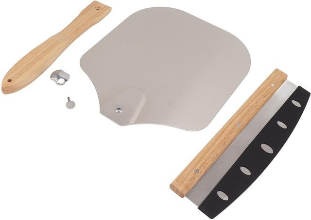 CosyHome Pizza-Set mit 12 Zoll Pizzaheber und Pizzaschneider in Silber - Bild 1