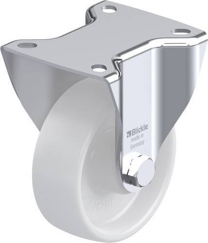 Blickle Bockrolle BK-PO 100R-1 in Weiß mit Kunststoffrad, Durchmesser: 100 mm, Tragfähigkeit: 280 kg - Bild 1
