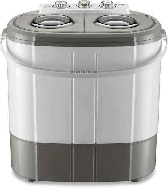 Wiltec Camping Waschmaschine mit Timer, Mini Waschautomat für 3 kg Wäsche, Toploader in Weiss oder Grau - Bild 1