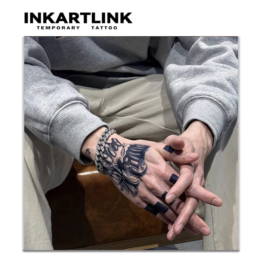 INKARTLINK Temporäre Tattoo-Aufkleber, Unisex, Florale Schriftart - Bild 2