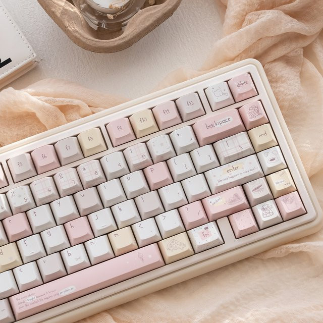 Venit Keys Energy Boost Theme Keycaps in Rosa, Cherry Profile PBT Tastenkappen für mechanische MX Tastaturen - Bild 1