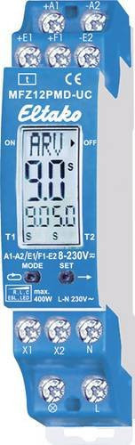 Eltako Multifunktions-Zeitrelais MFZ12PMD-UC 230V mit 18 Funktionen, blau, DIN-Schienen-Montage - Bild 1