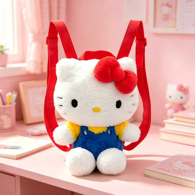 Sanrio Hello Kitty Plüsch-Rucksack, Stofftier - Bild 1
