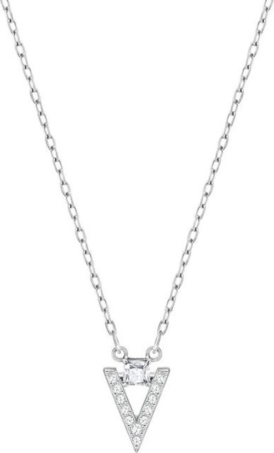 Swarovski Halskette, Rhodinierte Edelstahl, Kristall, Damen - Bild 1