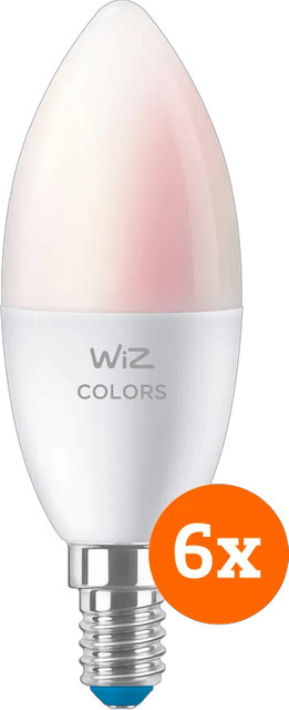 WiZ Smart-Kerzenlampe 6er-Pack E14 in Weiß und Farbe mit Kerzenform - Bild 1