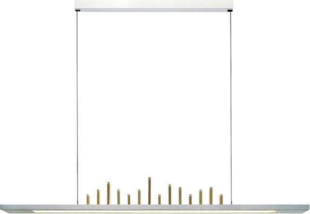 Oligo Paläo LED-Pendelleuchte in Weiß Matt mit gebürstetem Aluminium und Tunable White (2200K - 5000K) dimmbar via Casambi - Bild 1