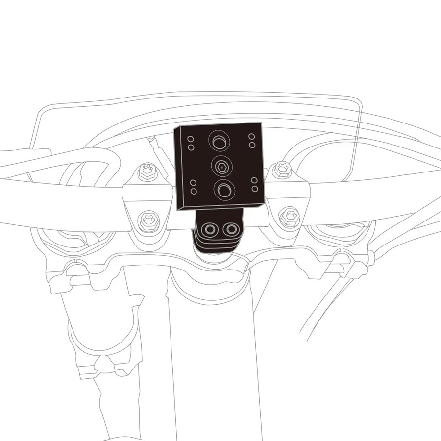NICECNC Lenker-Navigationshalterung für Telefon und GPS, passend für Husqvarna 901 Norden 2022-2023, TE 300, TE300i und FE450 2014-2023, 1-1/8 Zoll, Schwarz - Bild 2
