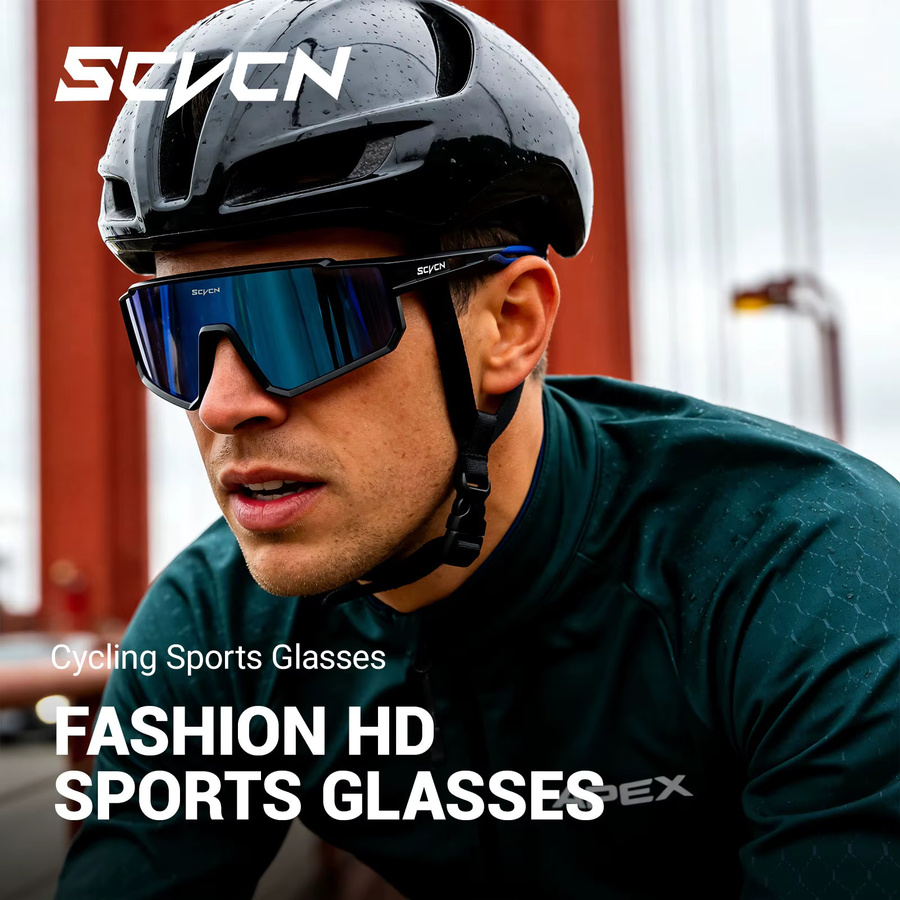 SCVCN Sportsonnenbrille, Vollrand, Black, Unisex, Wrap - Bild 2