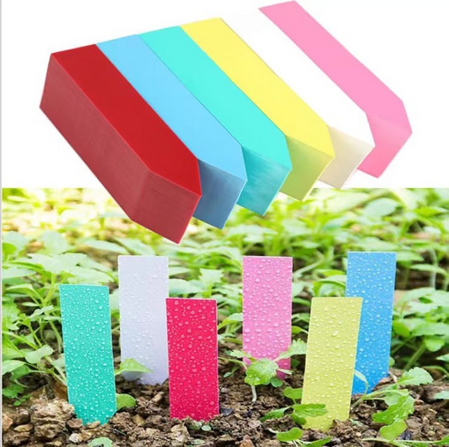Wasserdichte Kunststoff-Pflanzenschilder für Garten und Kindergarten, mehrfarbig - Bild 1