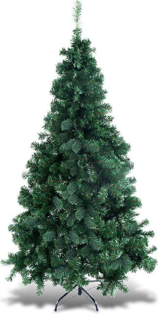Costway Künstlicher Weihnachtsbaum Grün mit 950 PVC Zweigen und Metallständer, Höhe: 210 cm - Bild 1