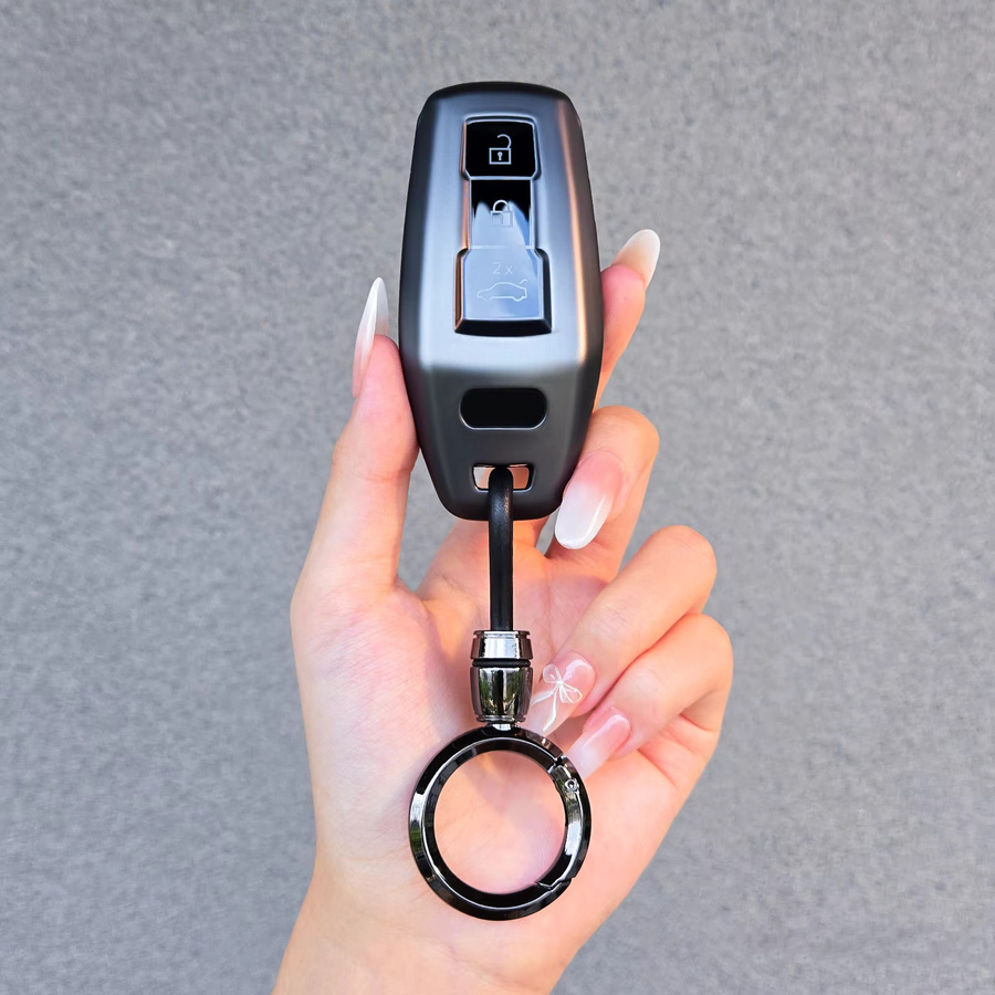 ICAR Autoschlüssel Etui in Titangrau für Audi A3 A5L Q6 A6L Q5 2025 mit Schlüsselanhänger und Schutzabdeckung - Bild 1