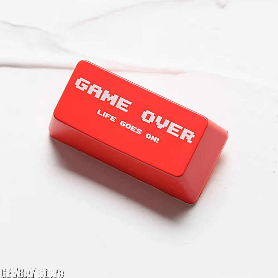 GEVBAY GAME OVER Translucent Backspace Tastenkappe aus Kunststoff in Rot und Transparent für mechanische Tastaturen - Bild 3