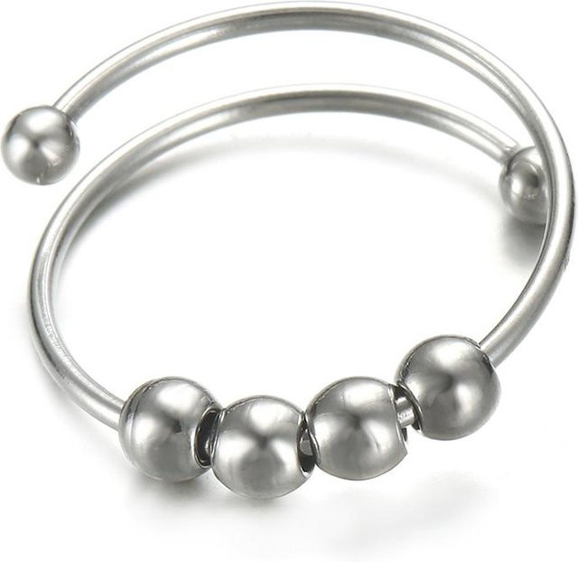 Edelstahl Ringe, Perle, Silber, Unisex - Bild 1
