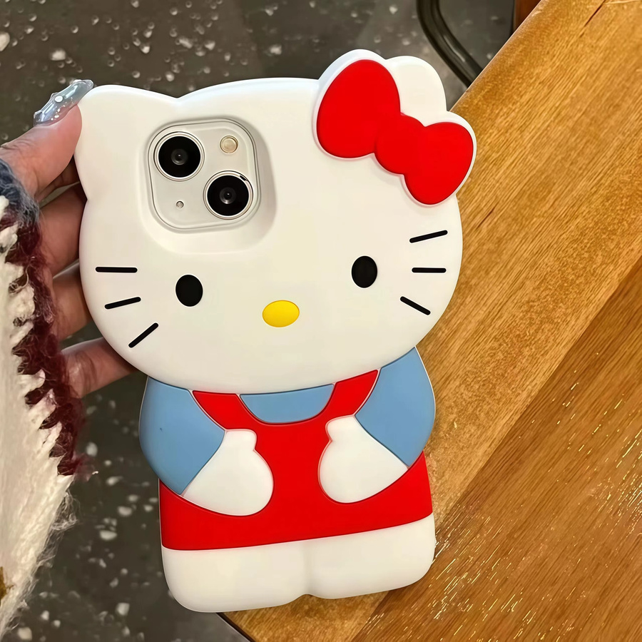 Sanrio Hello Kitty Handyhülle aus weichem Silikon in Rot und Multicolour für iPhone Modelle - Bild 4