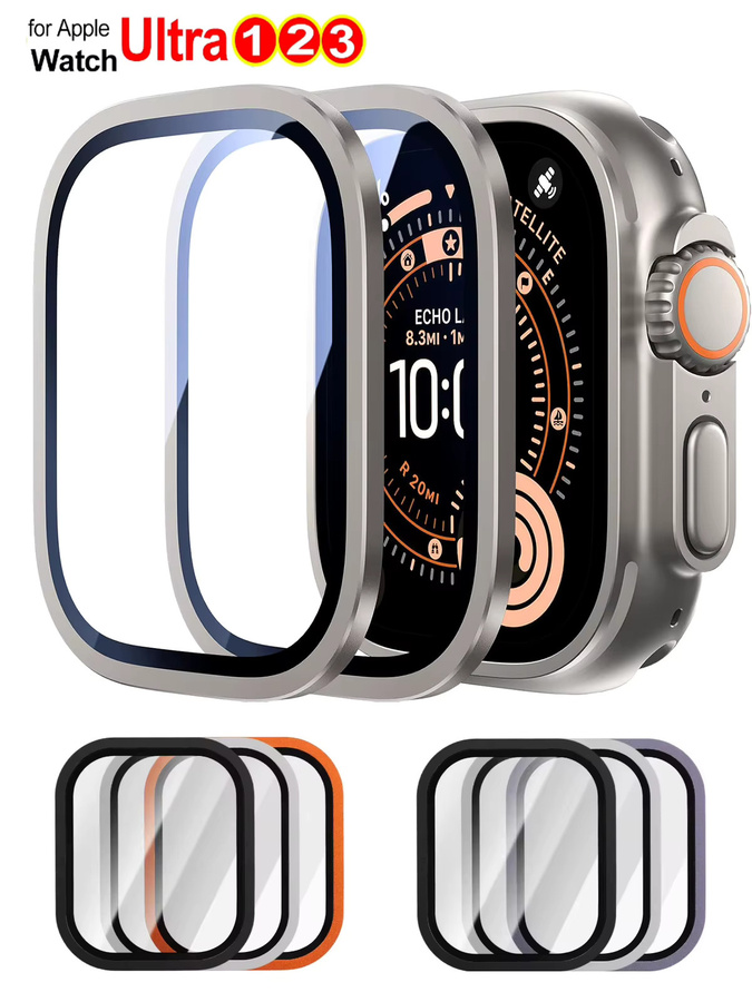 Apple Bildschirmschutz Titan-gehärtete Glasfolie mit Metallrahmen, 49 mm - Bild 4