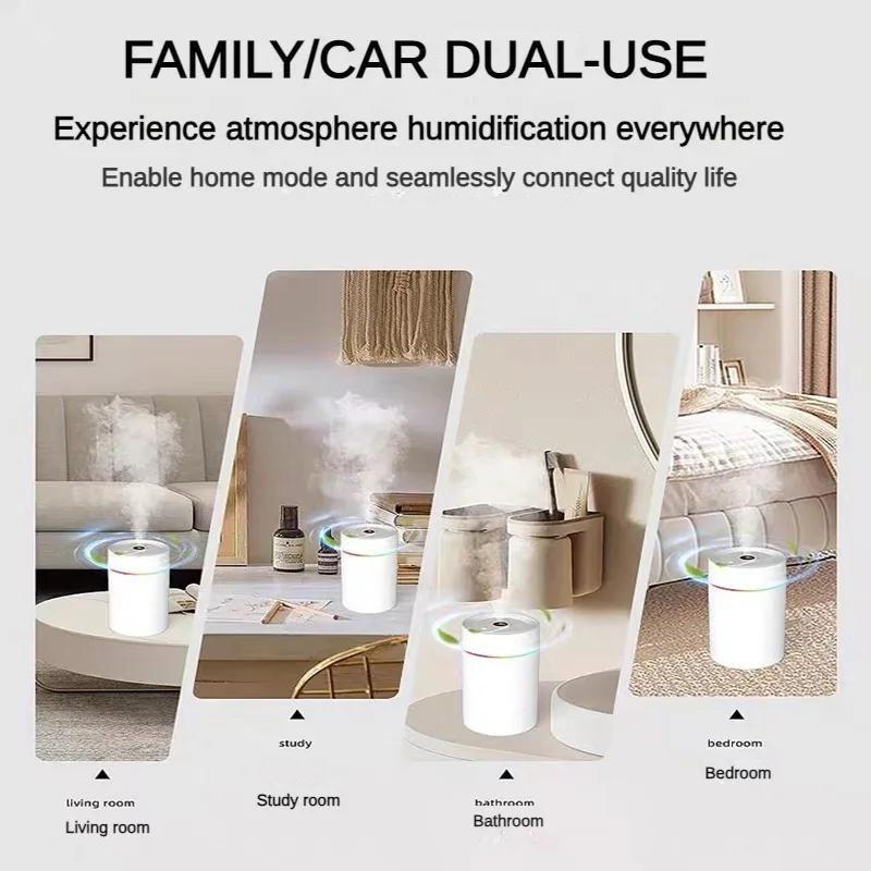 Starry Zenithcar Auto-Diffusor Binchi Keji Travel USB-Luftbefeuchter mit Sternenhimmel-Projektion und Atmosphärenlicht in Weiß - Bild 5