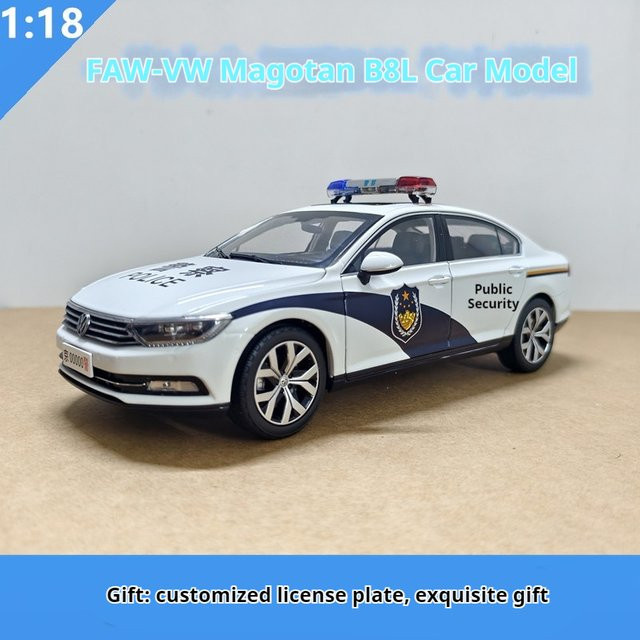 WELLY Volkswagen Magotan B8L Polizeiauto-Modell, 1:18, Metall, Weiß, Blau - Bild 1