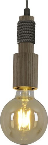 Näve Pendelleuchte Bento in Braun mit Holz und Beige, E27, ohne Leuchtmittel - Bild 1