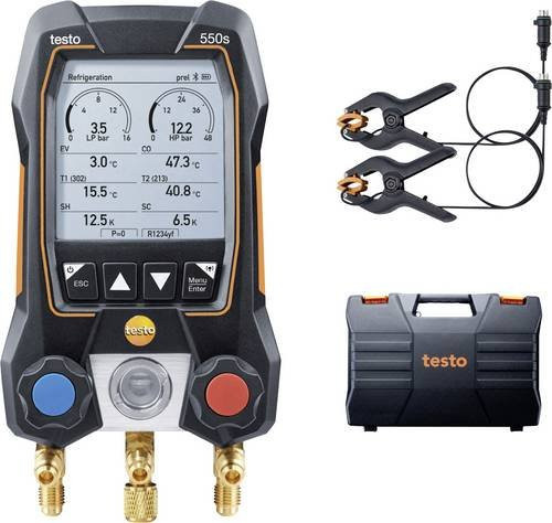 Testo Kältemittel-Messgerät 550s Basis Set in Schwarz - Bild 1