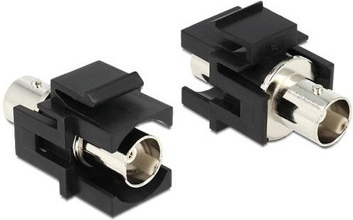 Delock BNC-Einbaumodul Keystone in Schwarz - Bild 1