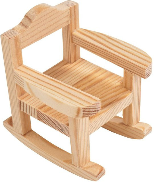 VBS Miniatur Schaukelstuhl Sally Kiefernholz Beige - Bild 1