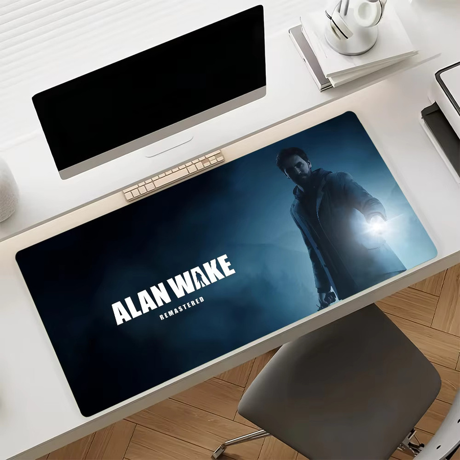 Games A-Alan W-Wake Gaming Mauspad in Blau mit rutschfester Gummierung und verstärkten Kanten - Bild 2