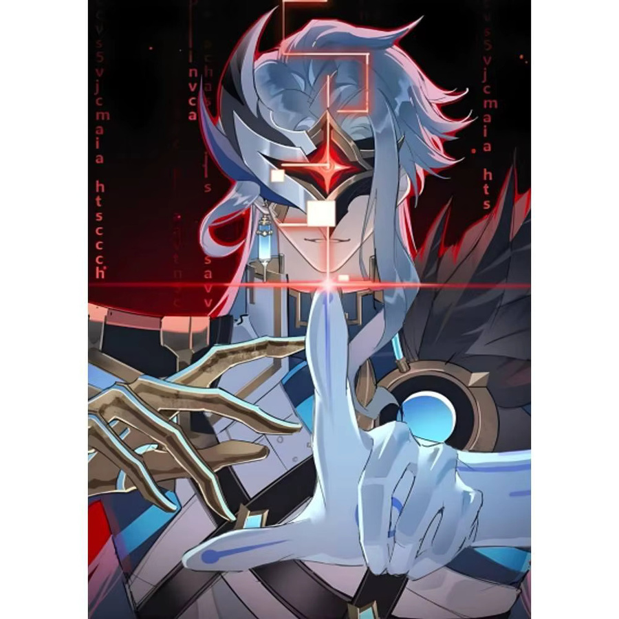 Selbstklebender Papierdruck Genshin Impact Dottore Kunstposter für Wohnzimmer und Schlafzimmer, Mehrfarbig - Bild 7