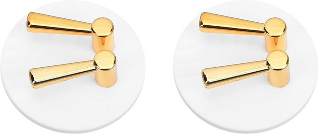 GoolRC Wandhalterung Set aus Kunststoff in Gold, 2 Stück selbstklebende Wandhaken ohne Bohren - Bild 1