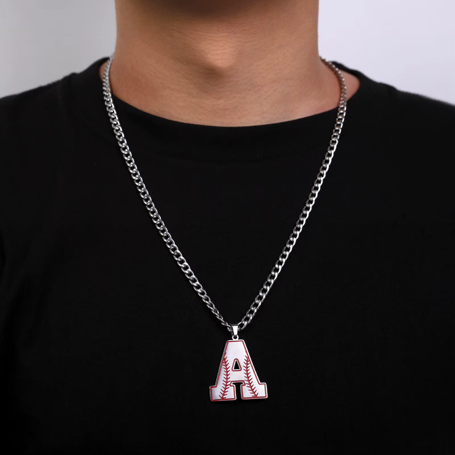 lemegeton Halskette mit Baseball Anhänger, Edelstahl, Herren - Bild 2