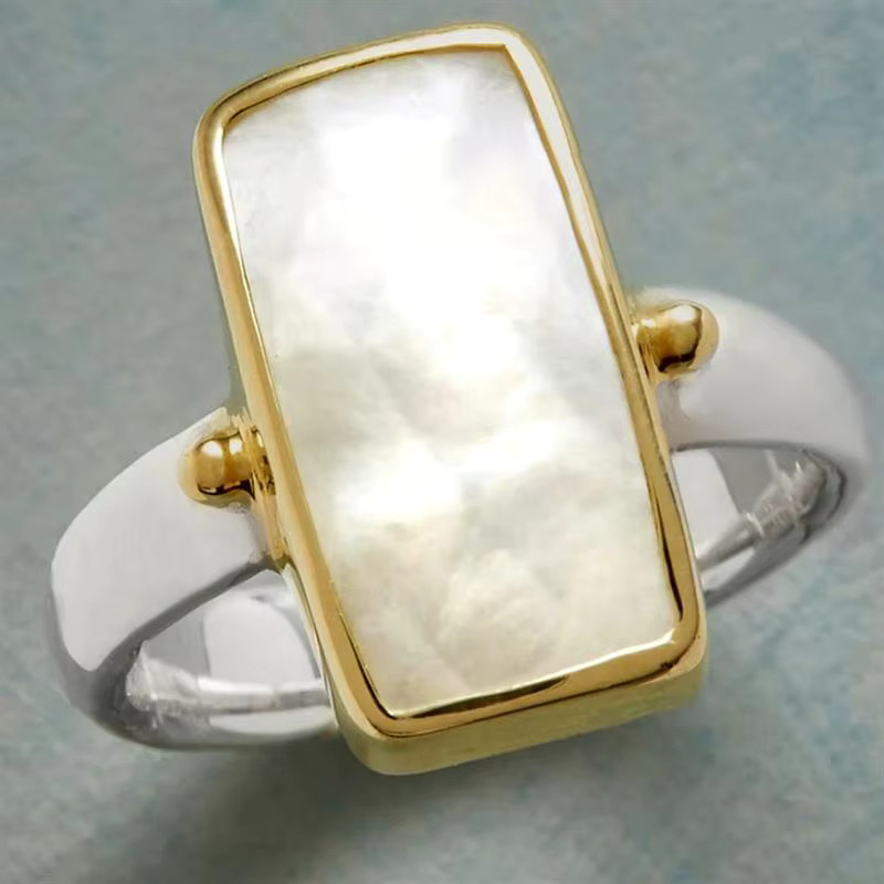 Huitan Ring, Bicolor, weiße Emaille, Damen - Bild 3
