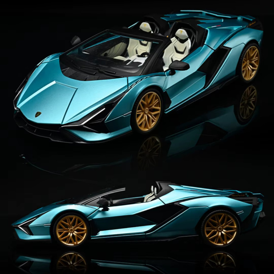 MAKEDA Sian Roadster Sportwagen Modell, 1:18, Metall, Blau - Bild 4