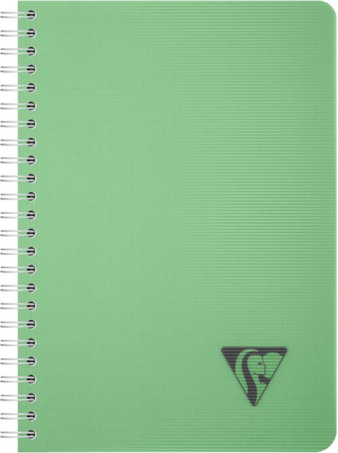 Clairefontaine Spiralbuch A5 karriert in Salbeigrün mit 90 Blatt - Bild 1