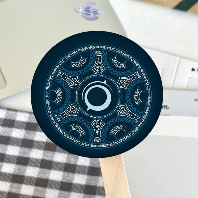 Brosche Drachenprinz Mond Rune Magic Ci Runde Abzeichen - Bild 1