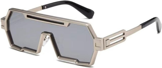 Mango Event Sonnenbrille, quadratisch, Metall, Vollrand, Unisex, grau - Bild 1