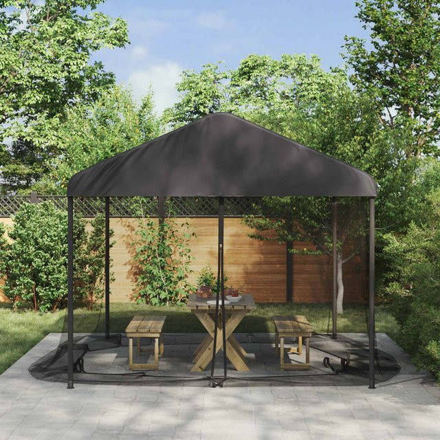 Moskitonetz für Pavillon von VD Home Furnishing, Schwarz, B/T/H: 3,6 x 3,6 x 2 m - Bild 1