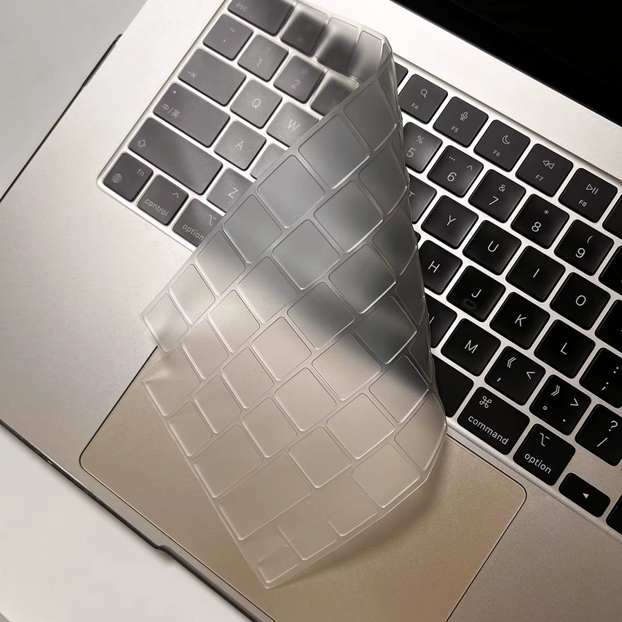 2er-Pack Ultradünne TPU-Tastaturabdeckung und Trackpad-Schutz für Apple MacBook Air 15 Zoll M5 M4 M3 M2 Chip, Farbe: transparent - Bild 2
