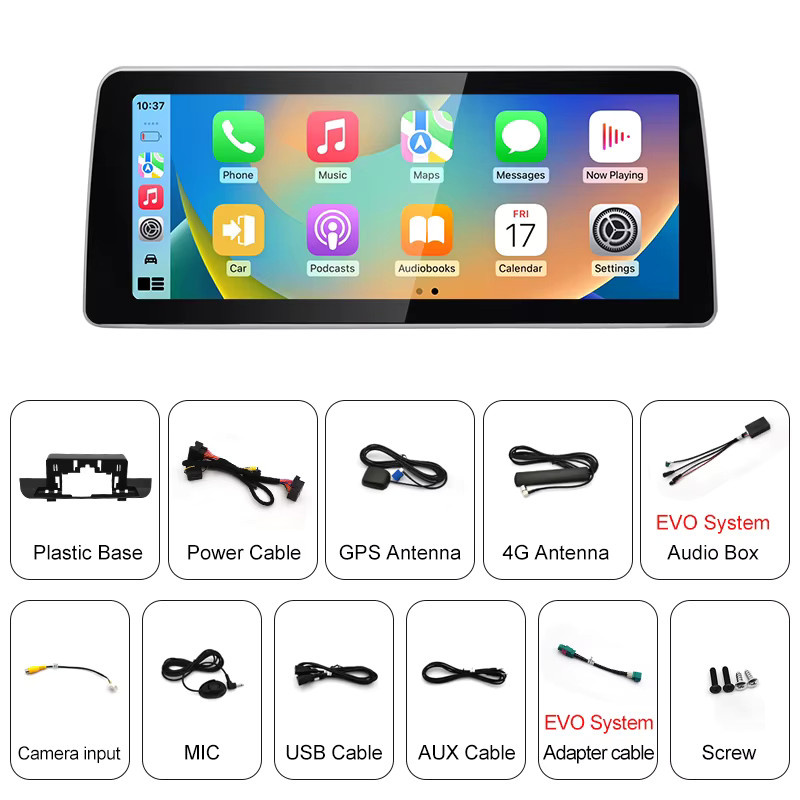 STWEI Multimedia Player für BMW 2er Serie F45 F46 mit 12,3 Zoll Display, Qualcomm Snapdragon 680, Android 14 und drahtlosem CarPlay in Schwarz - Bild 4