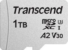 Transcend microSDXC Speicherkarte USD300S, 1 TB, UHS-I, Class 10, V30, A2, Silber - Bild 1