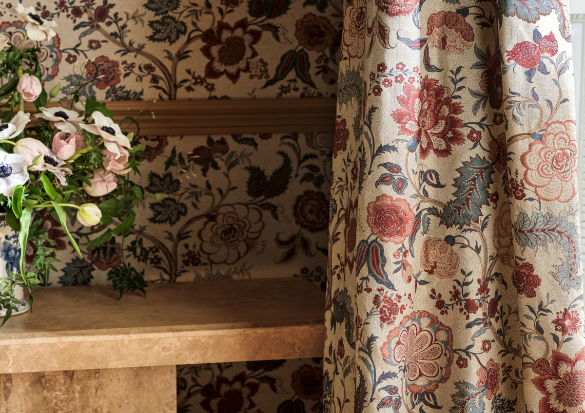Sanderson Tapete Salisbury Madder Rose Floral Botanical Pink Multicolour Vlies Tapete - Bild 3