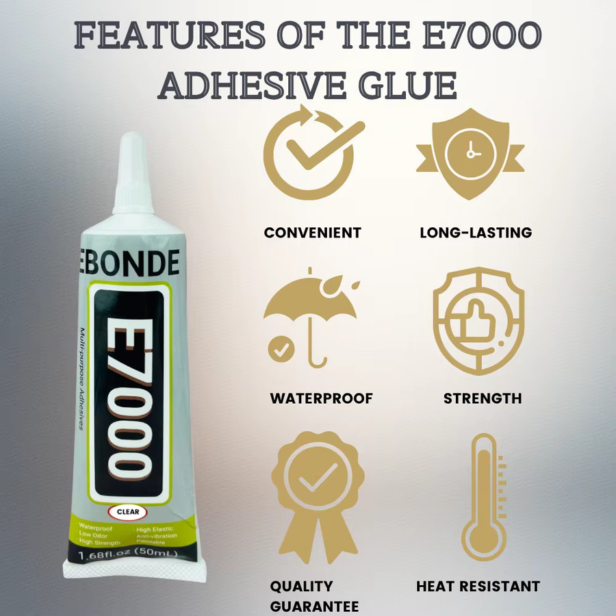 EBONDE E7000 Mehrzweckkleber Transparent für Stoff, Leder und Glas, 15 ml / 50 ml / 110 ml - Bild 4