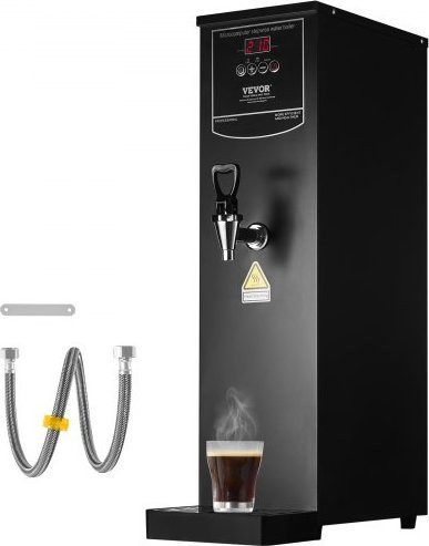 VEVOR Gewerblicher Heißwasserspender 20 L, Elektrischer Wasserkocher mit 1,5 kW und Edelstahl-Heizrohr, Schwarz - Bild 1