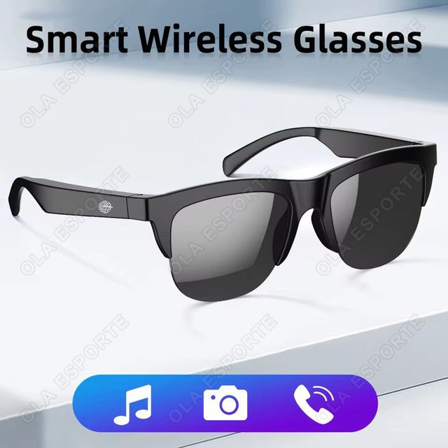 Ola Esporte Smart-Brille mit Bluetooth, wasserfest und für Sport sowie Telefonate, Schwarz - Bild 1
