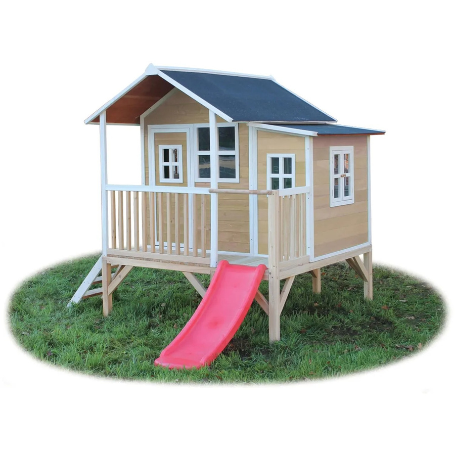 EXIT Toys Loft 350 Holzspielhaus Spielturm in Natur, B/H/T: 190 x 215 x 322 cm - Bild 2
