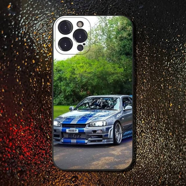 F-Fast F-Furious Handyhülle aus weichem Silikon für iPhone 16, 15, 14, 13, 12, 11, XS, X, XR, SE, Mini, 8, 7 in Schwarz - Bild 1