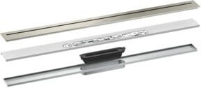 Hansgrohe Duschrinne Drain als lineare Rinne in Silber, frei im Raum stehend, Edelstahl, Breite: 90 cm - Bild 1