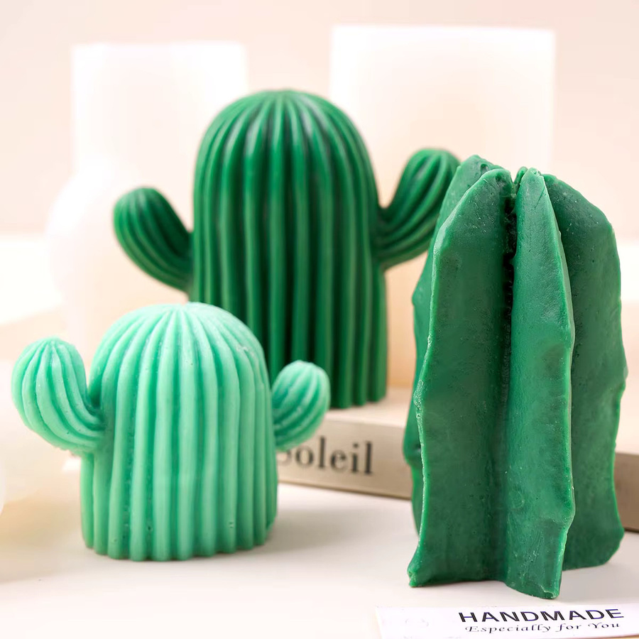 UDOCOOL 3D Kaktus Silikonform für DIY Kerzen, Seife und Gips in Grün - Bild 2