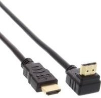 InLine HDMI Kabel Schwarz 15 m mit abgewinkelten und geraden Steckern (17015V) - Bild 1