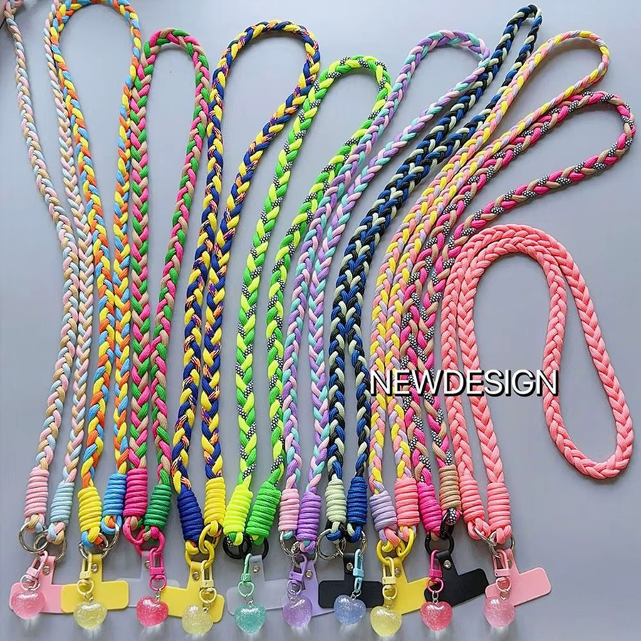 Universal Nylon Geflochtene Telefon Lanyard Abnehmbare Anti-verloren Hals Schnur und Schultergurt in Bunt für dein Smartphone-Zubehör - Bild 1