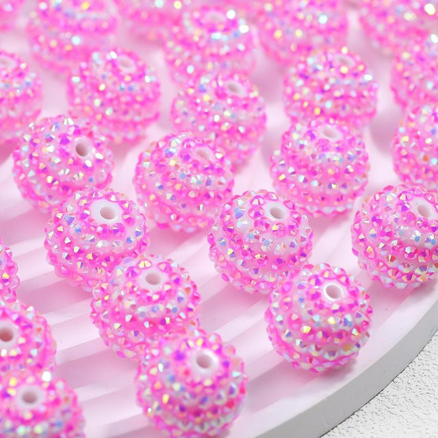 JHNBY Perlenkugel Acryl, 20 mm, Rosa, Unisex - Bild 1