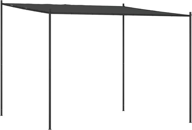 vidaXL Pavillon aus Stahl und Polyester in Anthrazit, B/T/H: 300 x 300 x 257 cm - Bild 1